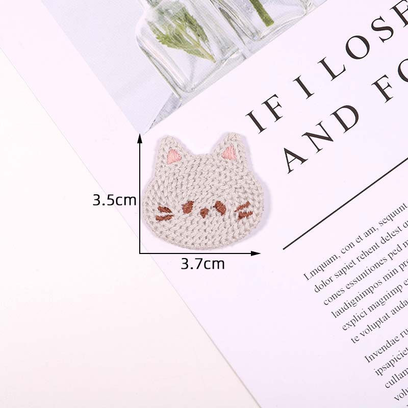 Wholesale 10pcs Cute Animal Head Cartoon Embroidery Patches